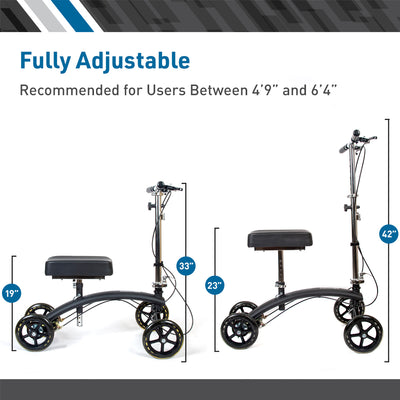 Premium Steerable Dual Brake Knee Walker